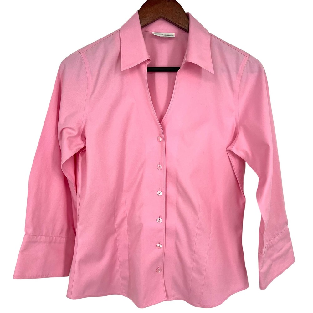 Coldwater Creek Sz XS Light Pink Formal Western Style Blouse Shirt Top Mature